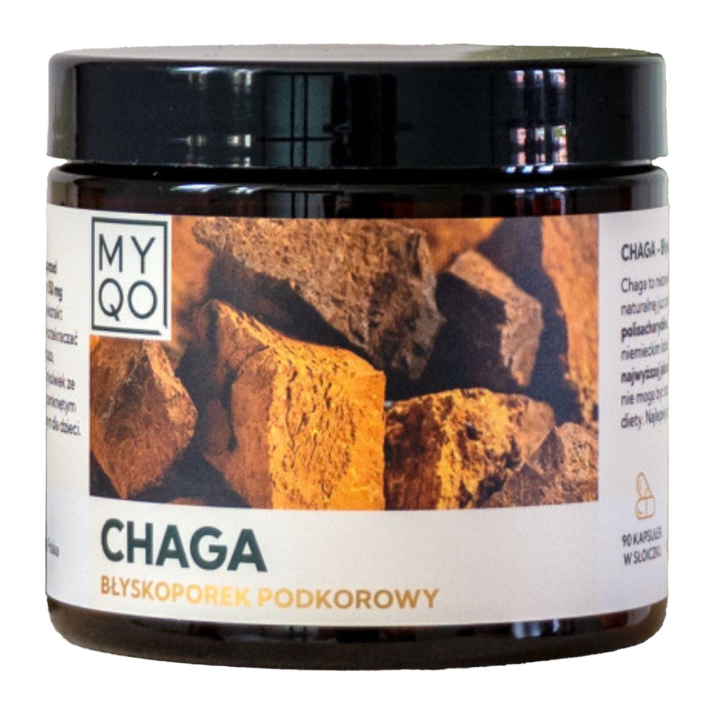 MYQO Chaga Błyskoporek podkorowy, kapsułki, 90 szt.