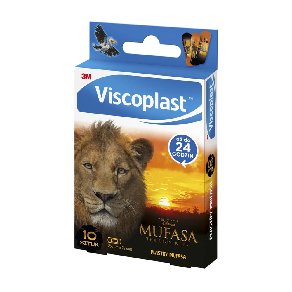 Viscoplast, Plastry Mufasa Król Lew, 72 mm x 25 mm, 10 sztuk