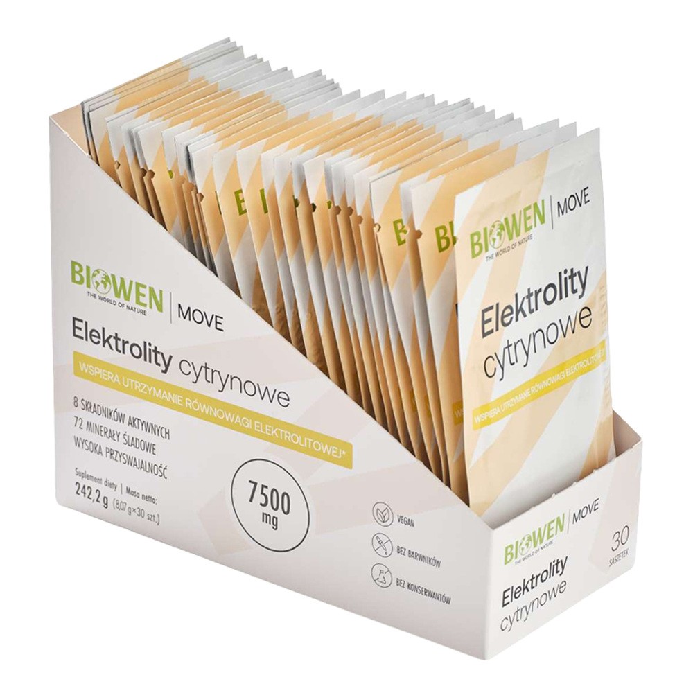 Biowen Elektrolity cytrynowe, 30 sasz.