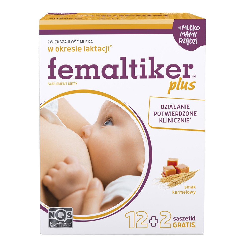Femaltiker plus smak karmelowy, saszetki, 14 sztuk