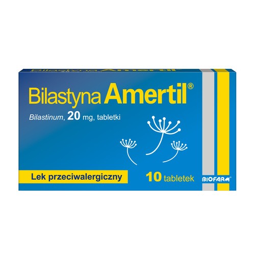 Bilastyna Amertil 20 mg, 10 tabletek - lek przeciwalergiczny