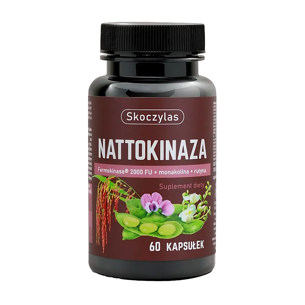 Skoczylas Nattokinaza Fermokinase® 2000 FU + monakolina + rutyna, 60 kapsułek
