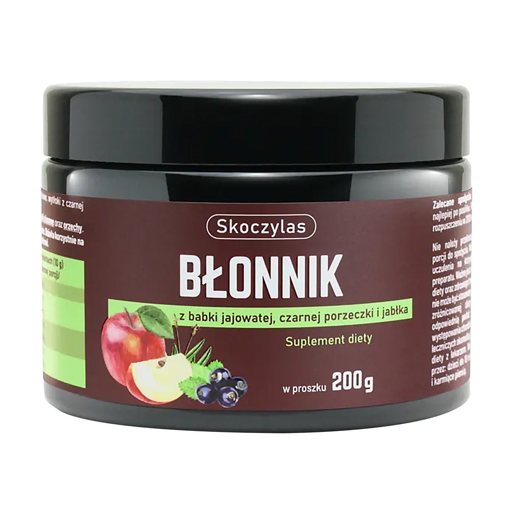 Skoczylas, Błonnik z babki jajowatej, czarnej porzeczki i jabłka, 200g