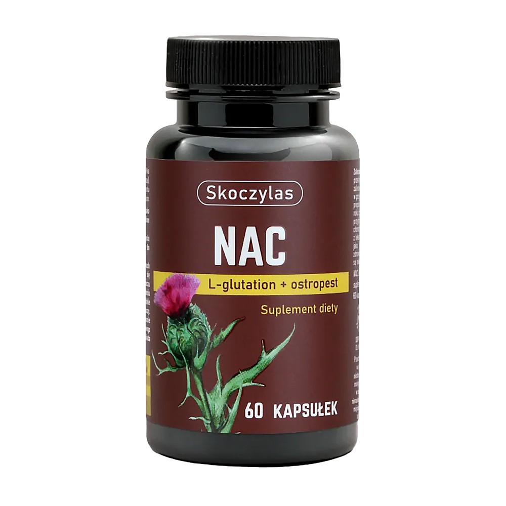 Skoczylas NAC, L-glutation, ostropest, 60 kapsułek