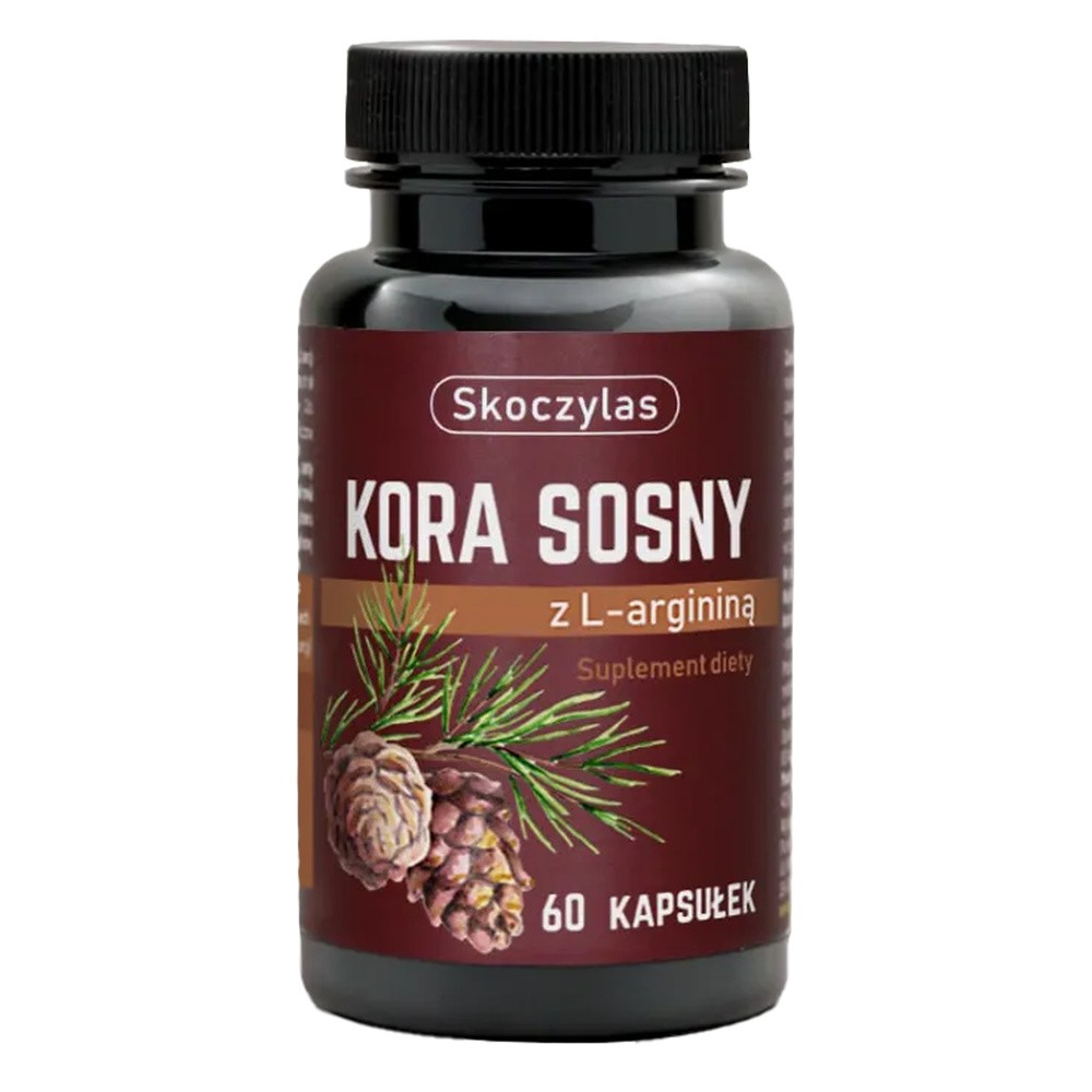 Skoczylas Kora sosny z argininą Skoczylas 60 kaps wegetariańskich