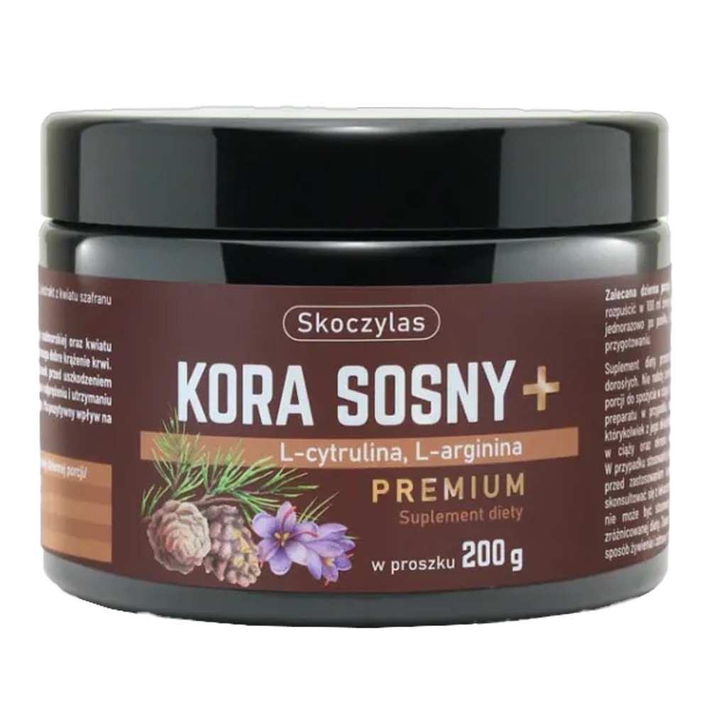 Skoczylas, Kora Sosny + L-cytrulina + L-arginina Premium, 200g