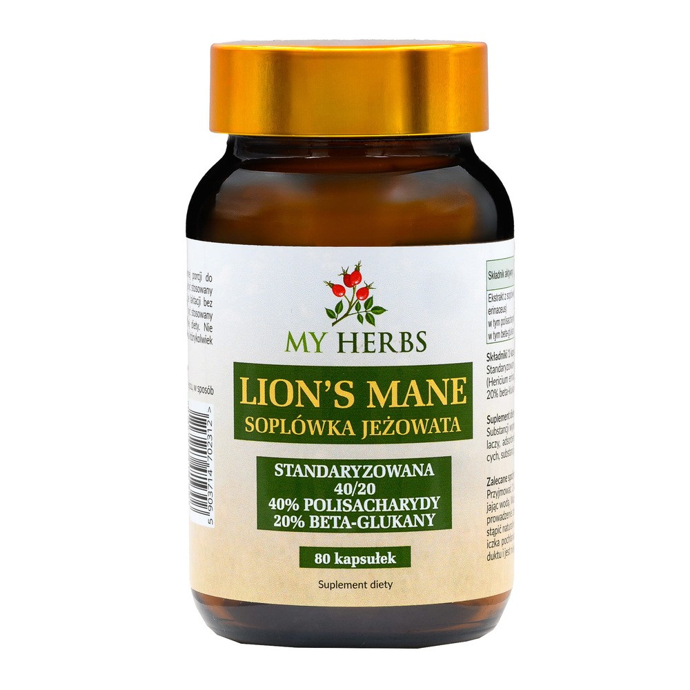 My Herbs Lion's Mane Soplówka Jeżowata 400 mg, kapsułki, 80 szt.