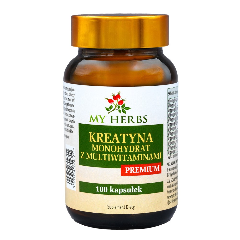 Bio Herbs Kreatyna monohydrat z multiwitaminami, kapsułki, 100 szt.