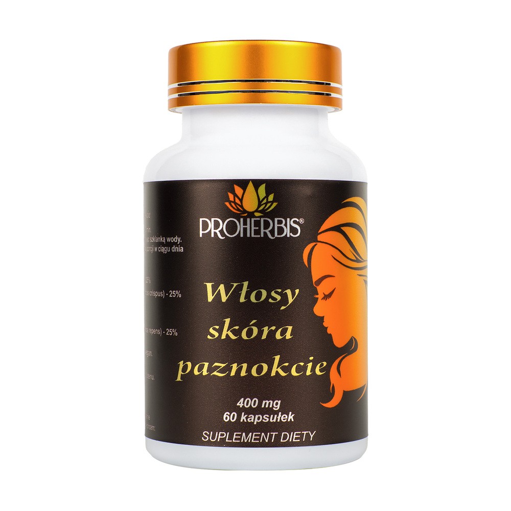PROHERBIS Włosy, skóra i paznokcie, 60kaps.