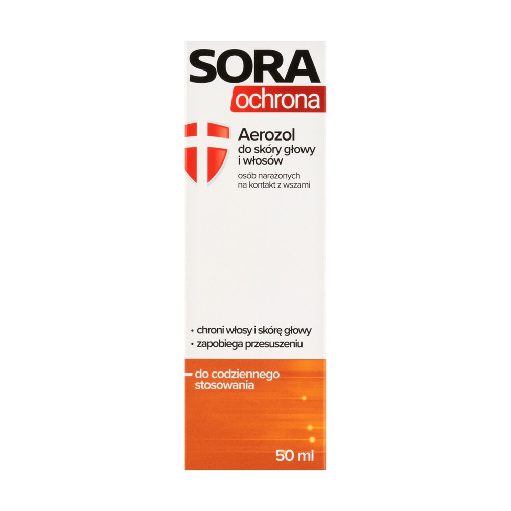 Sora Ochrona, aerozol do skóry głowy i włosów, 50 ml