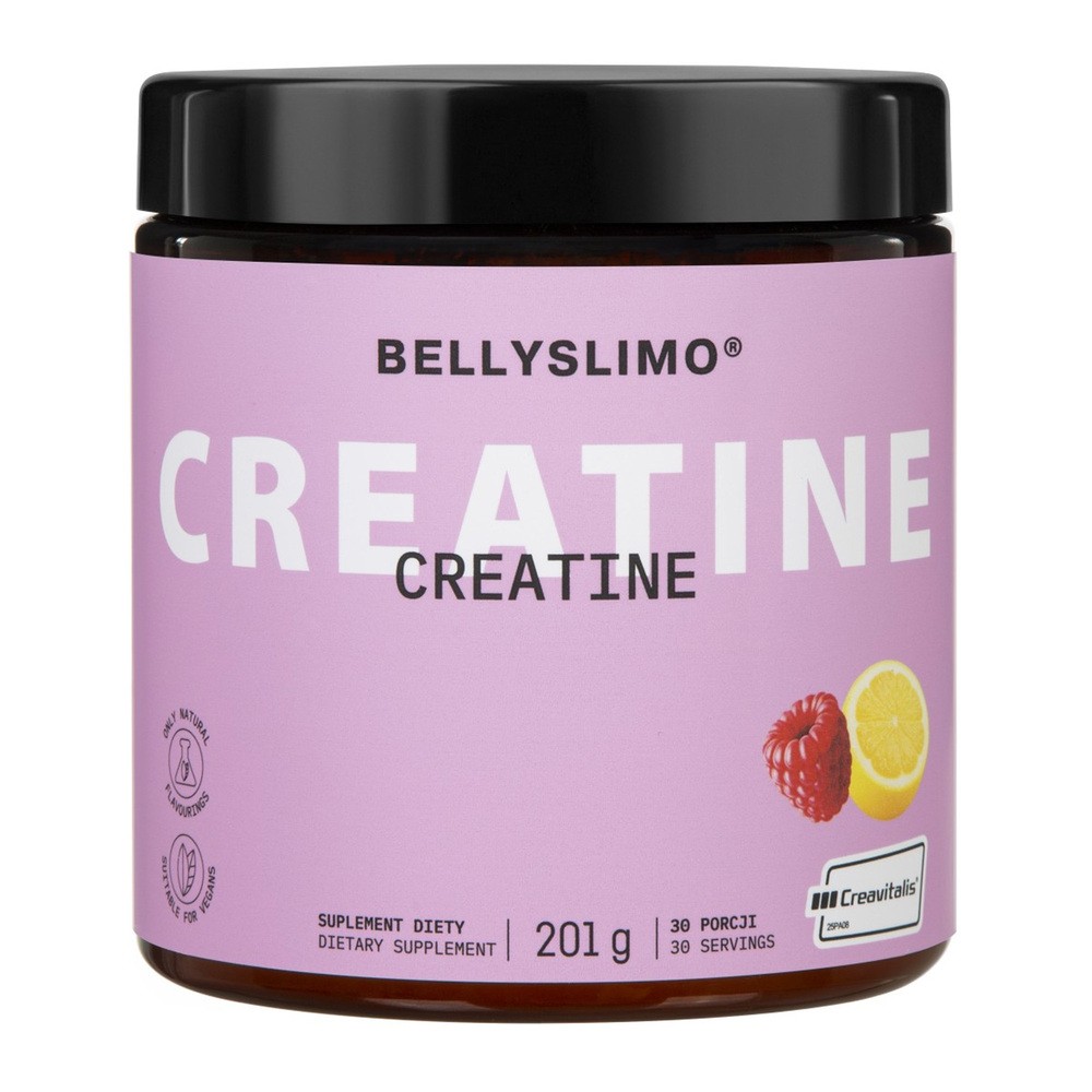 Bellyslimo Creatine, proszek, smak malinowo-cytrynowy, 201 g