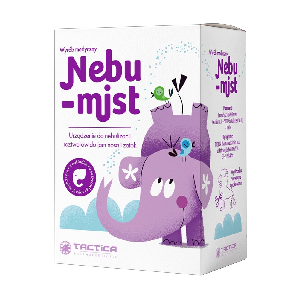 Nebu-Mist, urządzenie do nebulizacji roztworów do jam nosa i zatok, 1 sztuka