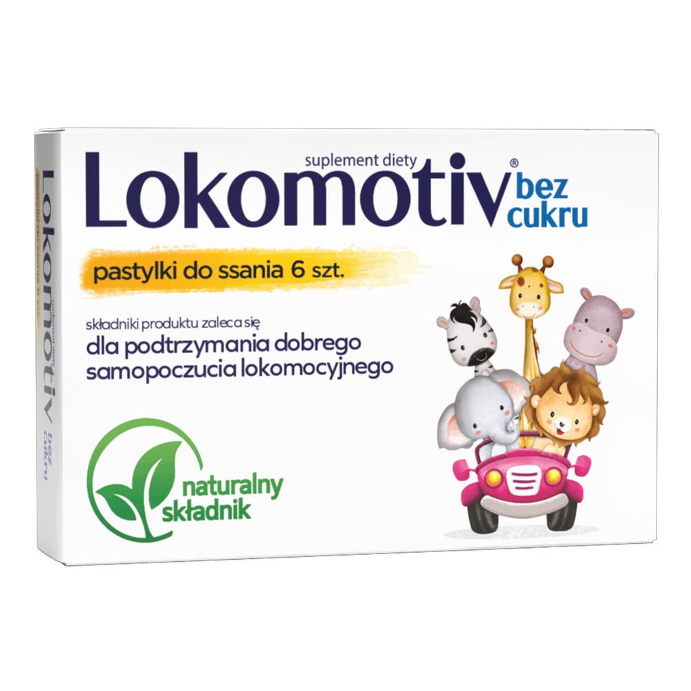 Lokomotiv bez cukru, pastylki do ssania, 6 szt.