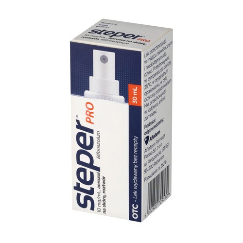 Steper pro, 10 mg/ml, aerozol na skórę, roztwór, 30 ml