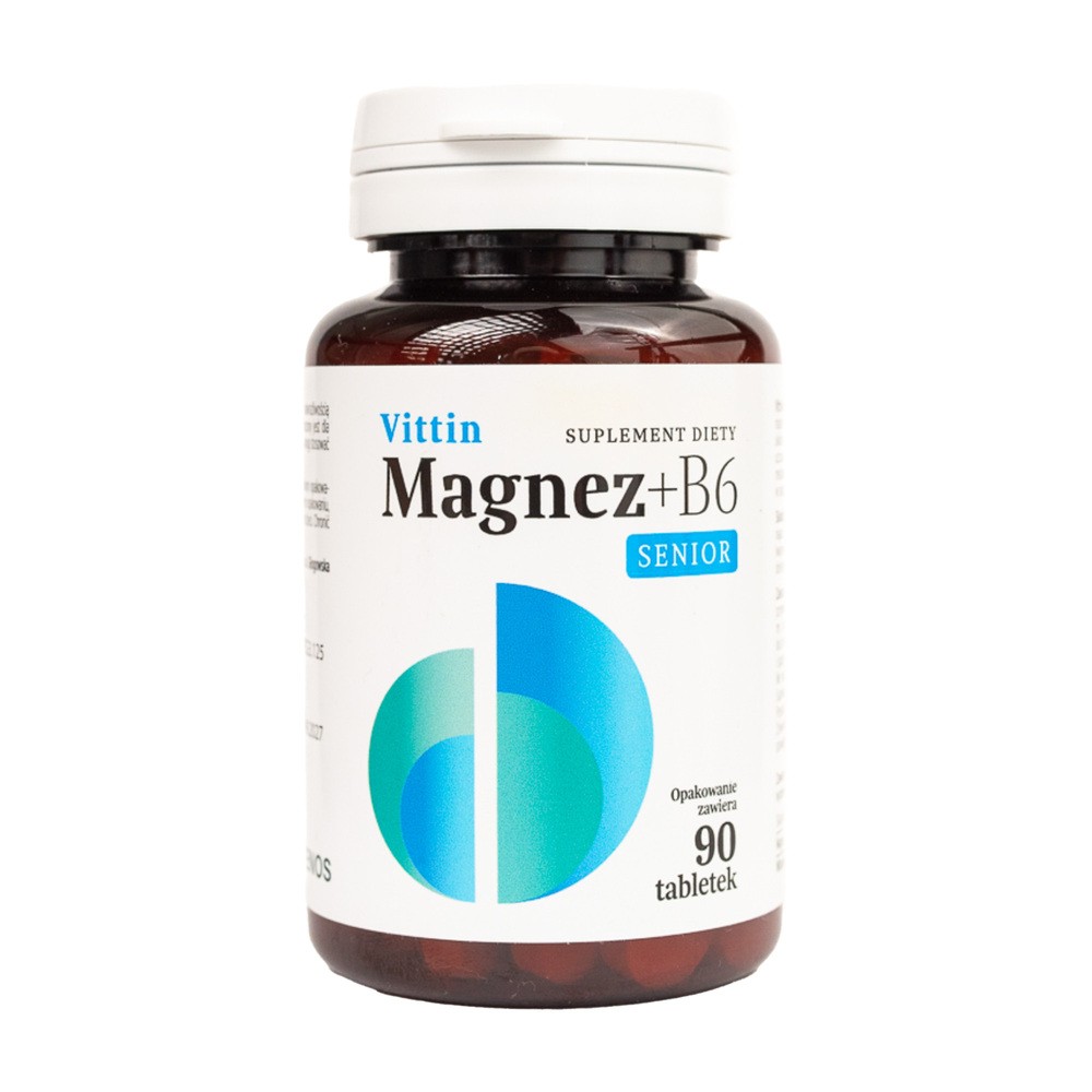 Vittin Senior Magnez + Witamina B6, tabletki, 90 szt.