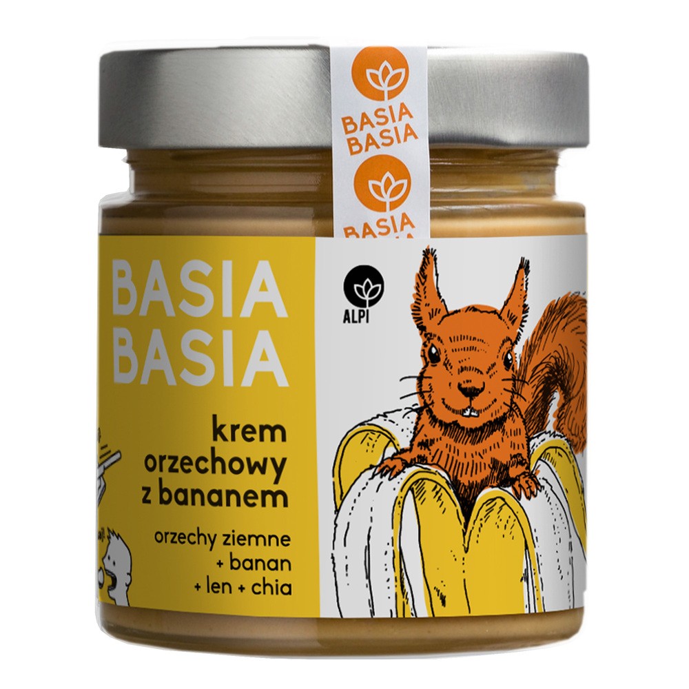Alpi Hummus Bezglutenowe masło orzechowe banan, chia, len 210g