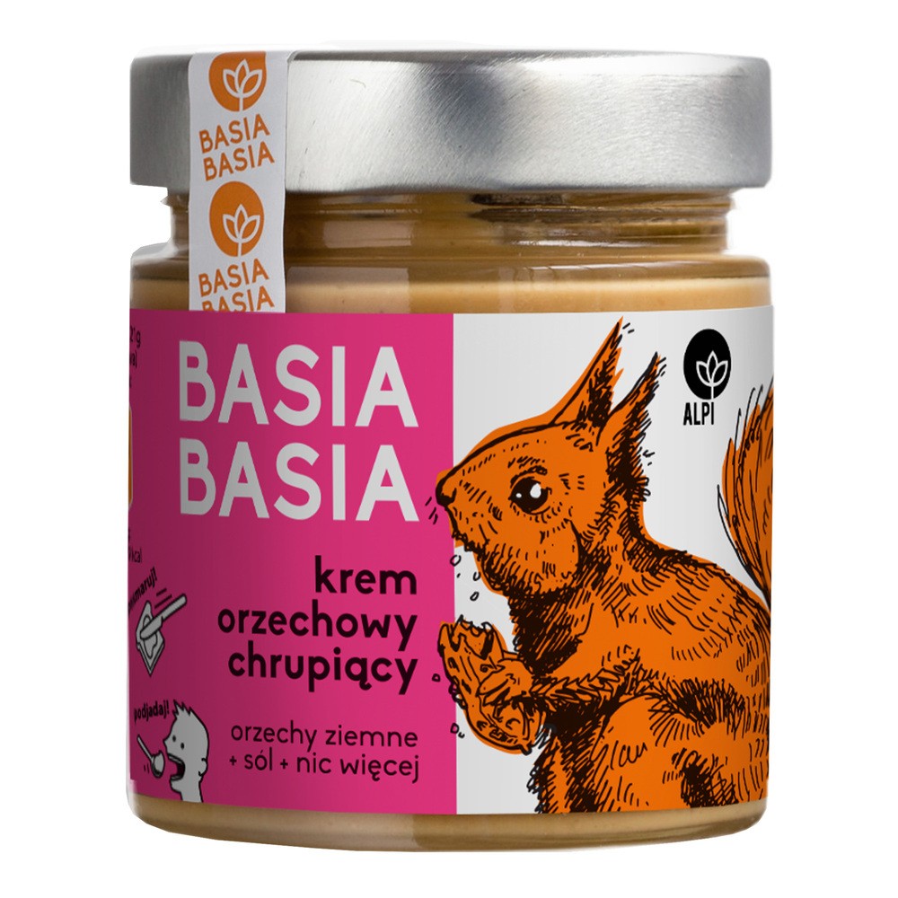 Alpi Smaki Masło orzechowe chrupiące Basia Basia 210 g BASIAMASLOCHR