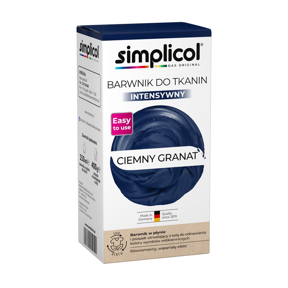 BioLife Simplicol Barwnik 560g Oliv Grun do Ubrań