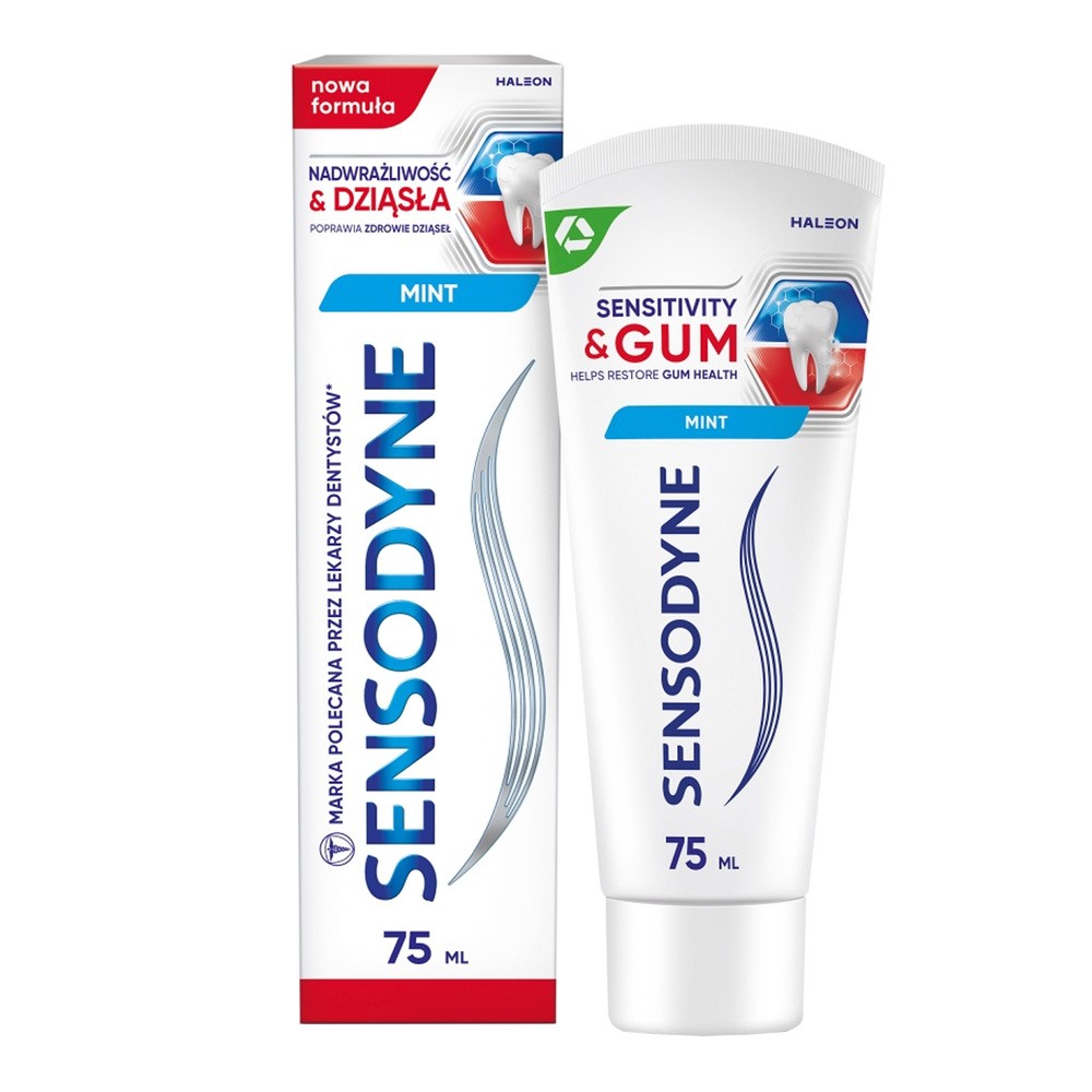 Sensodyne Mint Pasta do zębów z fluorkiem nadwrażliwość & dziąsła 75 ml