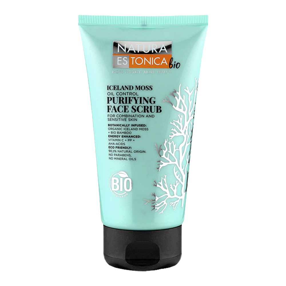 Natura Estonica Iceland Moss, peeling do twarzy dla skóry mieszanej i wrażliwej, 150 ml