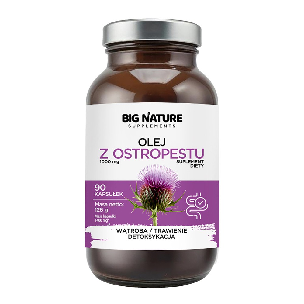 Big Nature Olej z ostropestu, 90 kapsułek