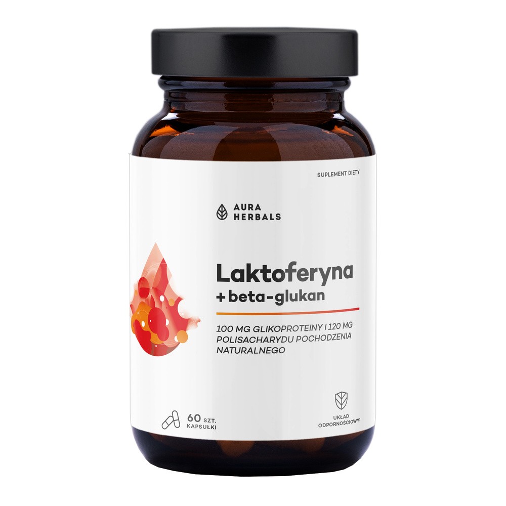 Aura Herbals Laktoferyna + Beta-Glukan, 60 kapsułek