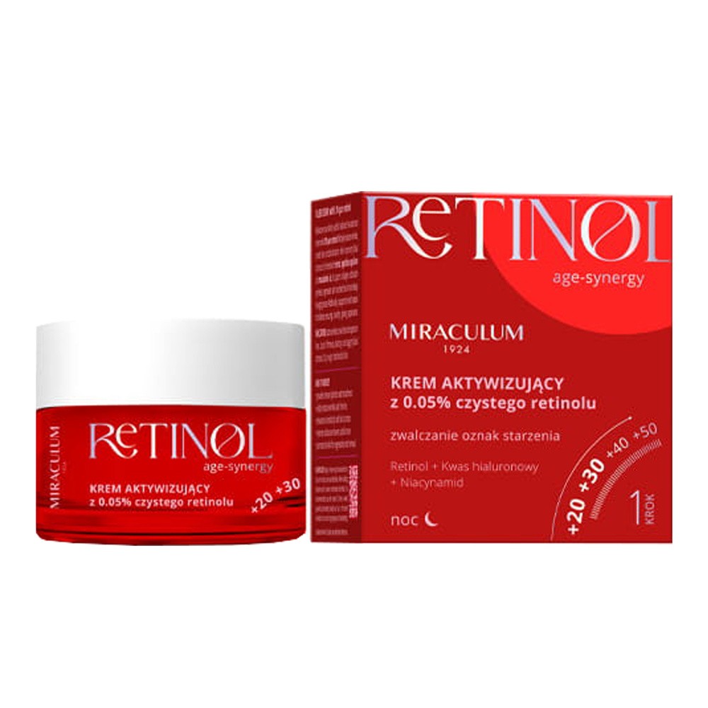 Miraculum AGE-SYNERGY RETINOL aktywny krem na noc rozjaśniający przebarwienia z retinolem 50 ml