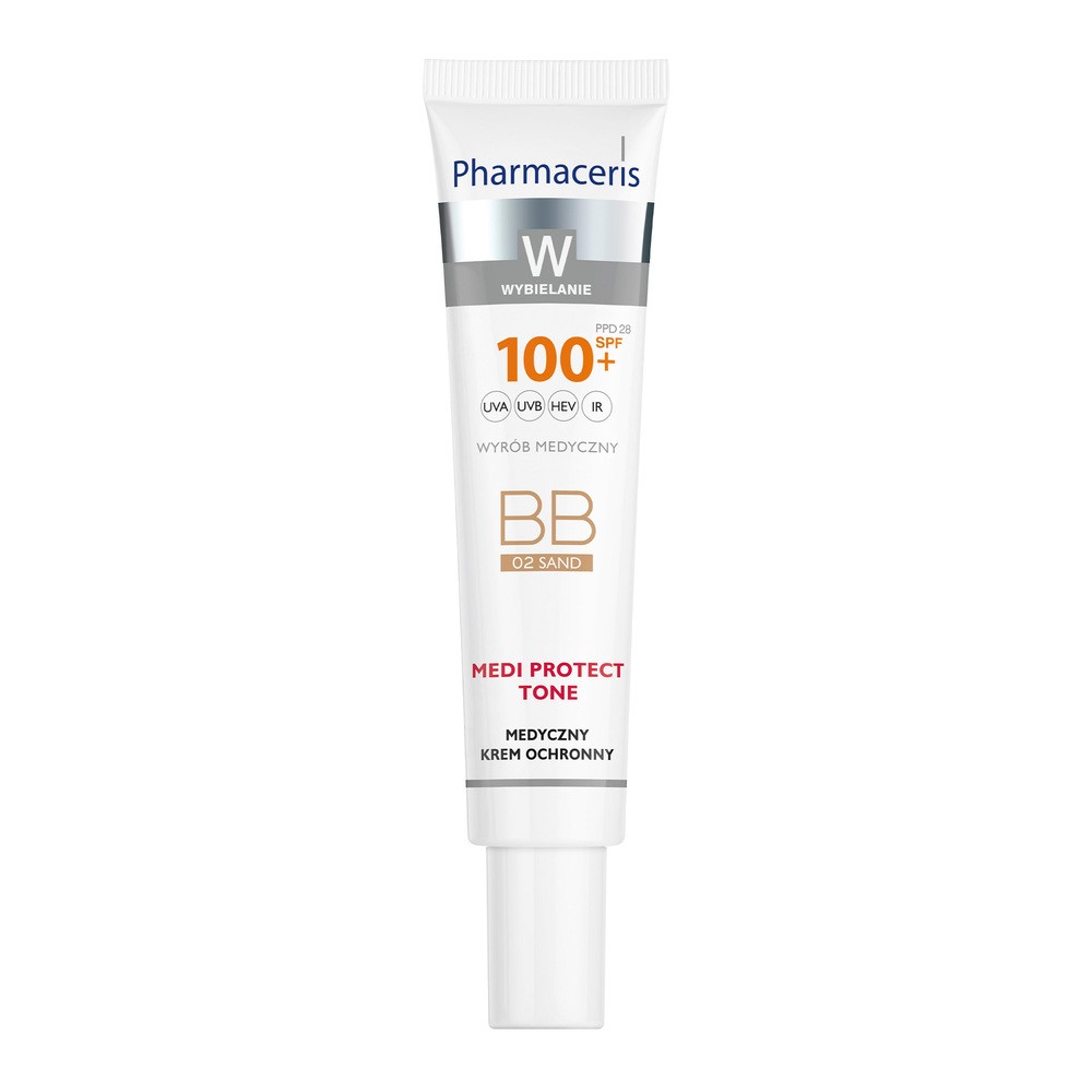 Pharmaceris W Medi Protect Tone Medyczny krem ochronny BB SPF100+ 02, Sand