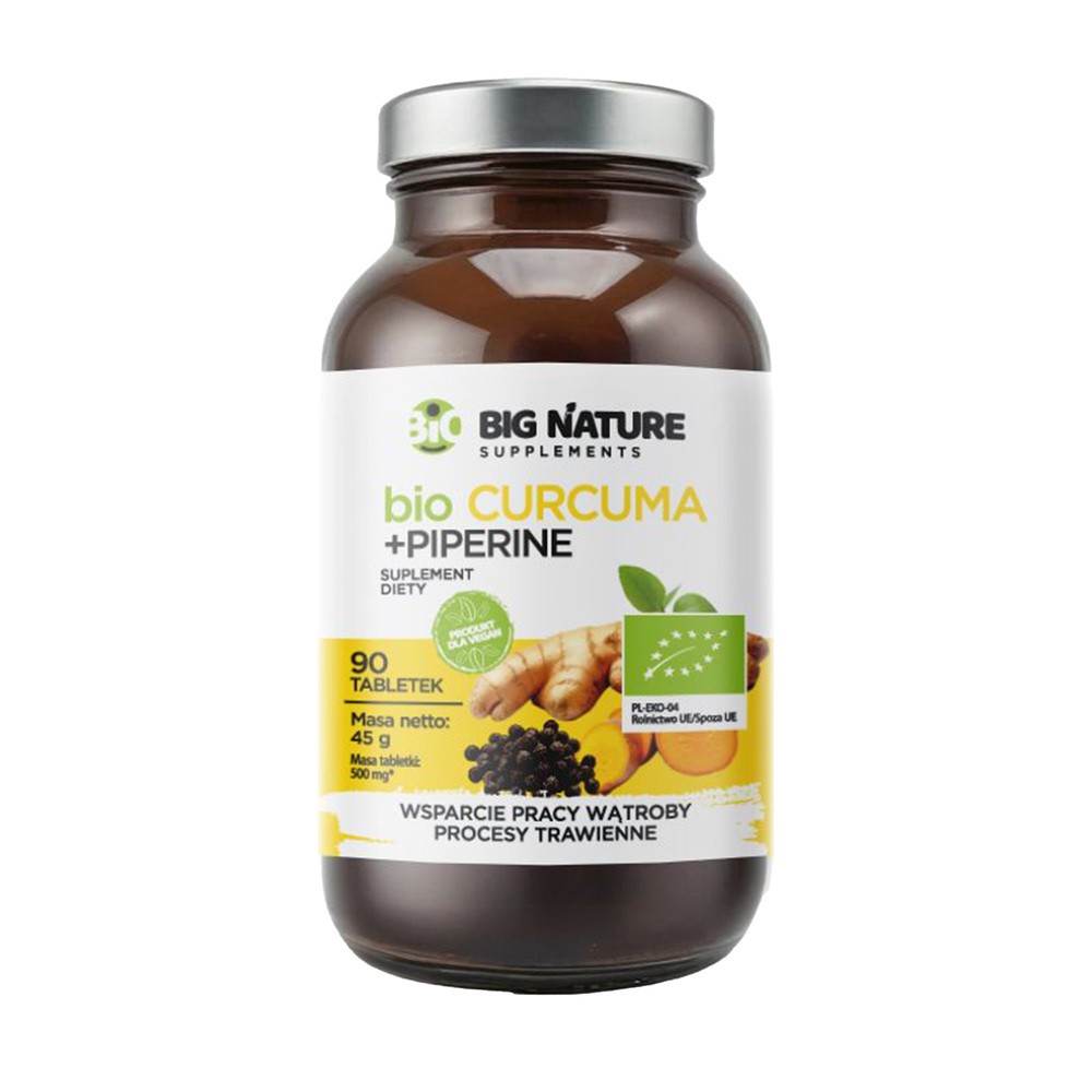 Big Nature Bio Curcuma + Piperine, 90 tabletek