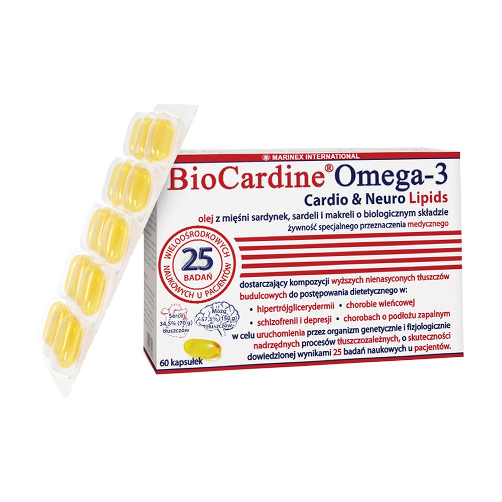 BioCardine®Omega-3 olej z mięśni sardynek, sardeli i makreli