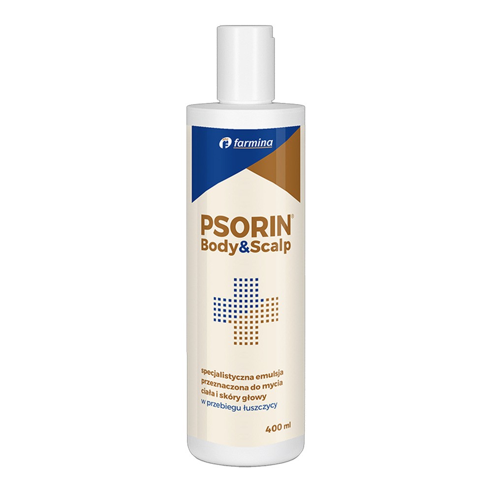 Psorin Body&Scalp, specjalistyczna emulsja do mycia ciała i głowy w przebiegu łuszczycy, 400 ml