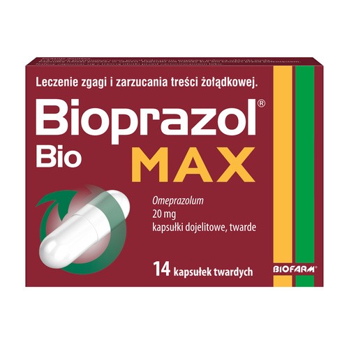 Bioprazol Bio Max, 20 mg, kapsułki dojelitowe twarde, 14 szt.