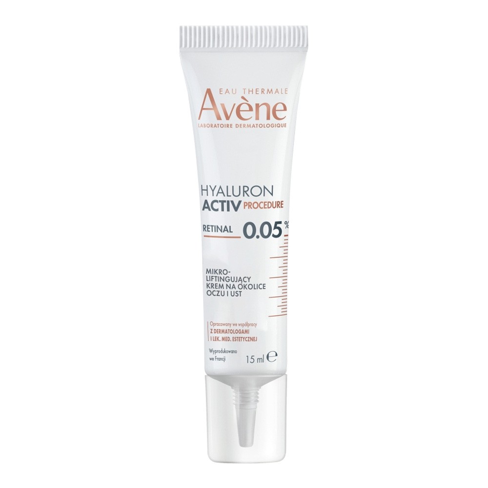 Avene Hyaluron Activ Procedure Mikro, liftingujący krem pod oczy i na zmarszczki wokół ust, 15 ml