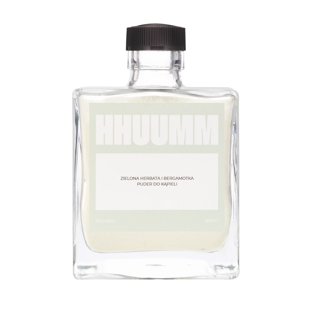 Hhuumm, puder do kąpieli, zielona herbata i bergamotka, 500 ml