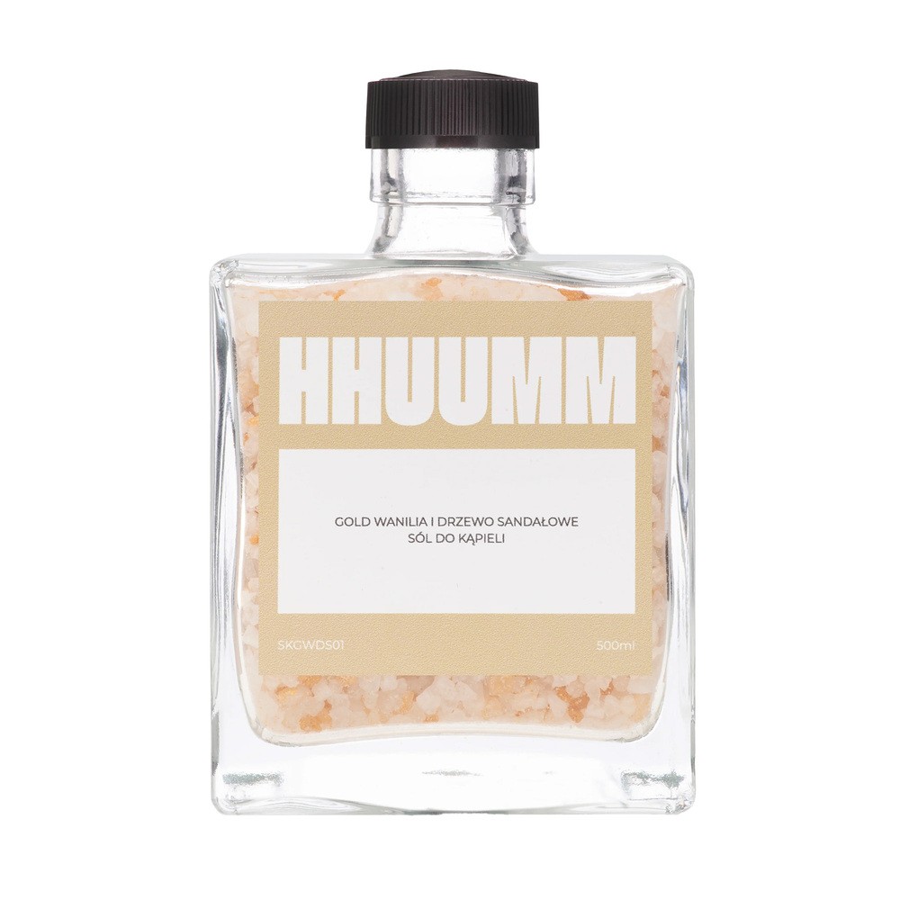 Hhuumm, sól do kąpieli, gold wanilia i drzewo sandałowe, 500 ml