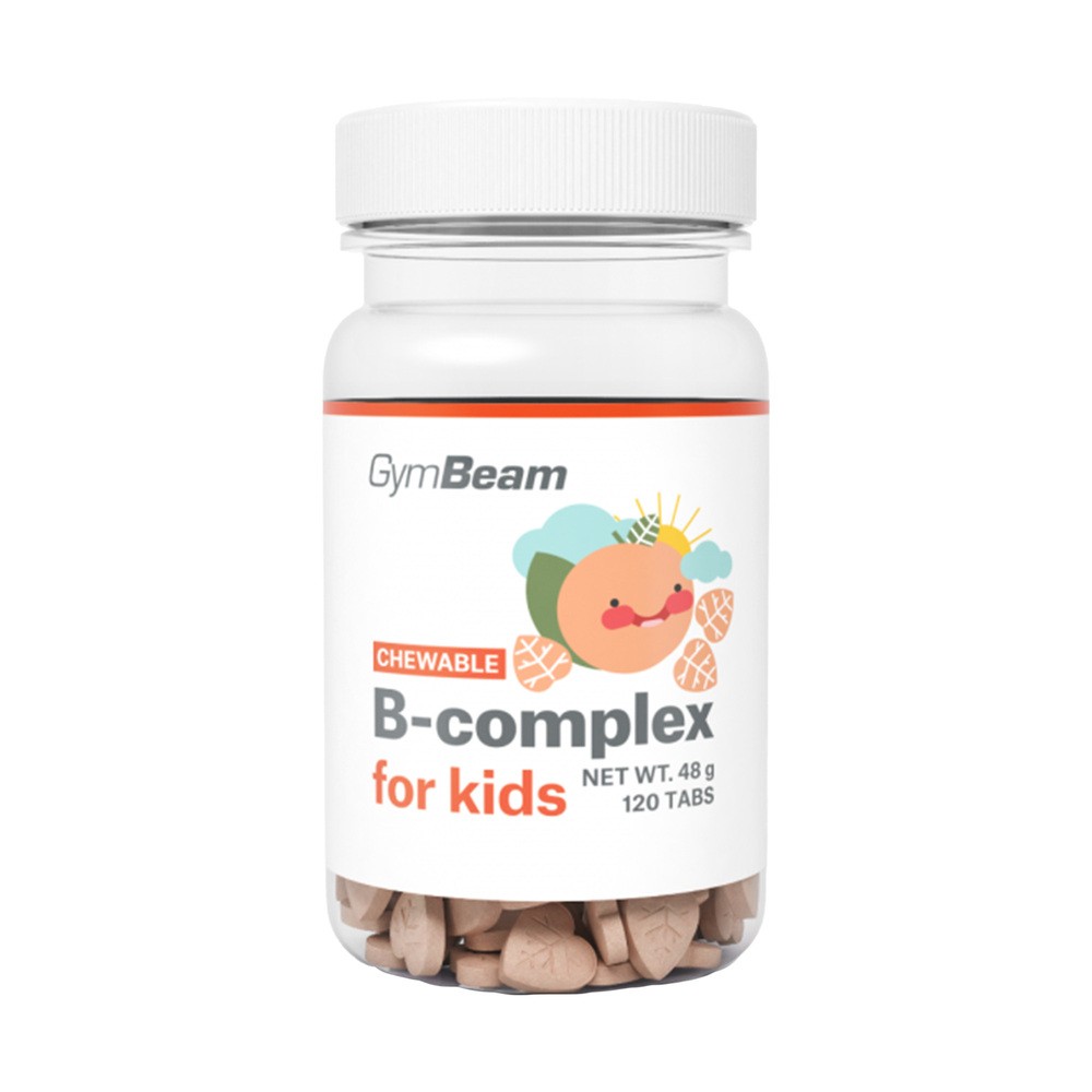 GymBeam B-Complex for Kids kompleks witamin z grupy B dla dzieci smak Apricot 120 tabletek