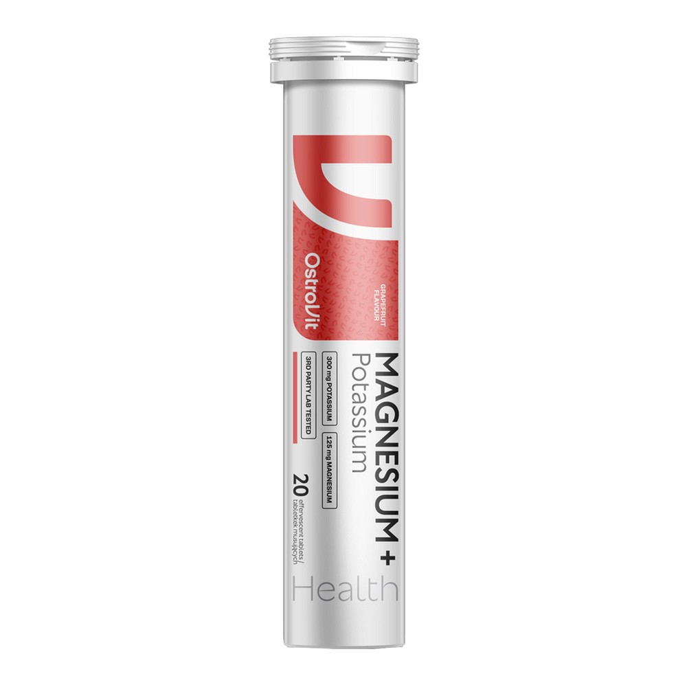 OstroVit, Magnez + Potas o smaku grejpfrutowym, 20 tabletek musujących