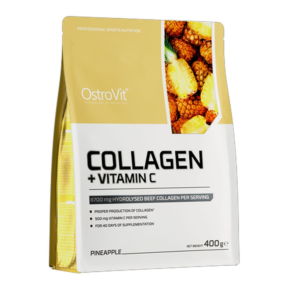 OstroVit Kolagen + Witamina C o smaku ananasowym proszek 400 g 1146711