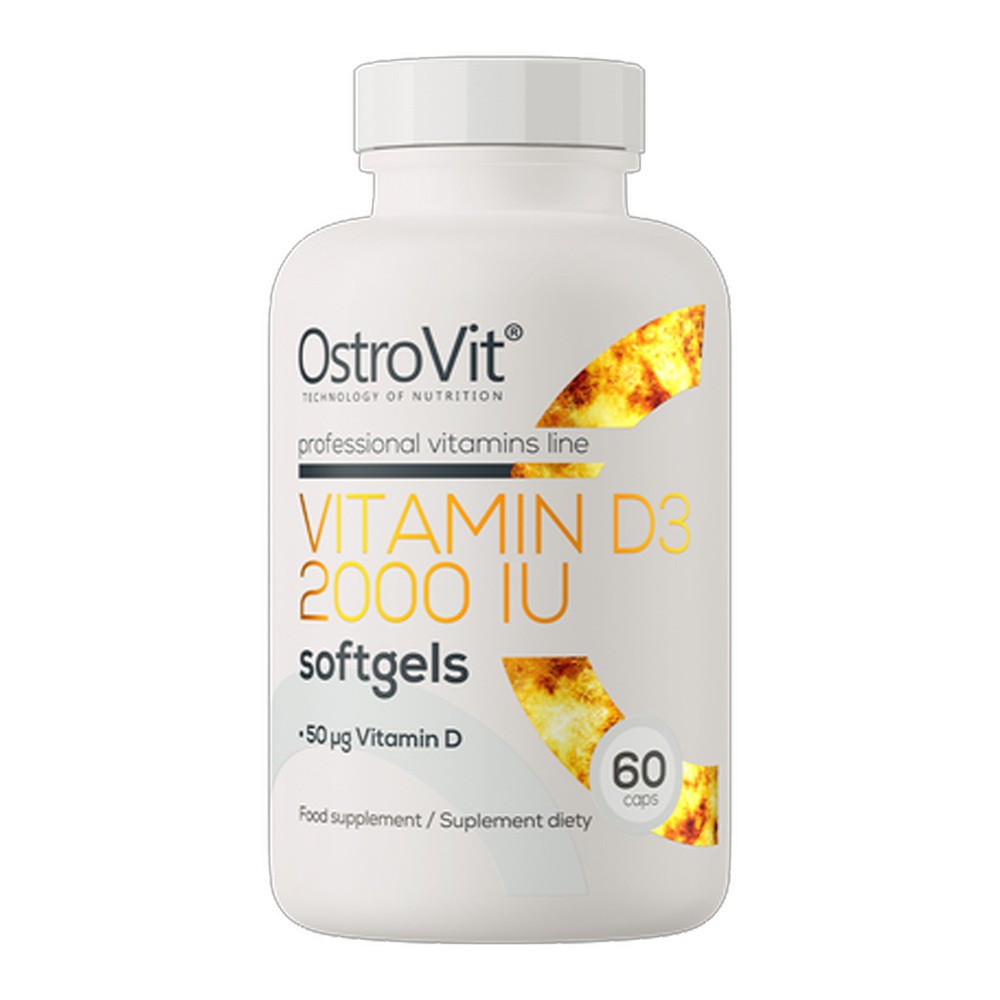 OSTROVIT Ostrovit Witamina D3 2000 IU 60 softgel Tania Witamina D3 Zdrowe Kości