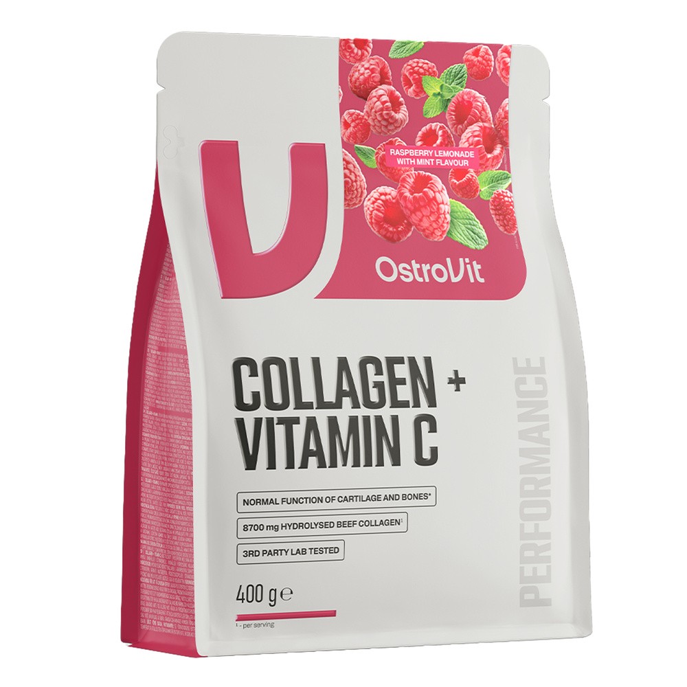Ostrovit Kolagen + Witamina C 400 g Raspberry lemonade with mint