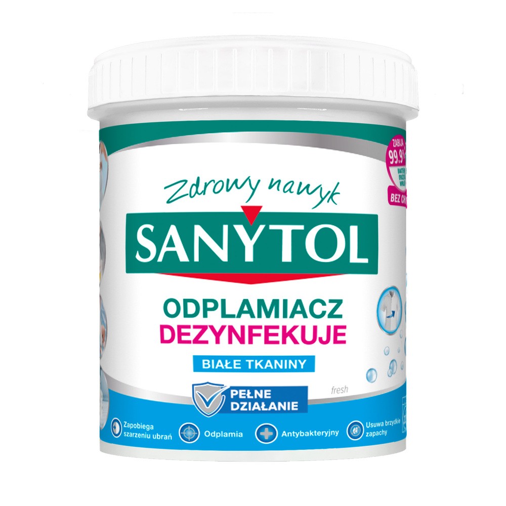 SANYTOL SANYTOL Dezynfekujący odplamiacz i wybielacz do prania białego 450 g