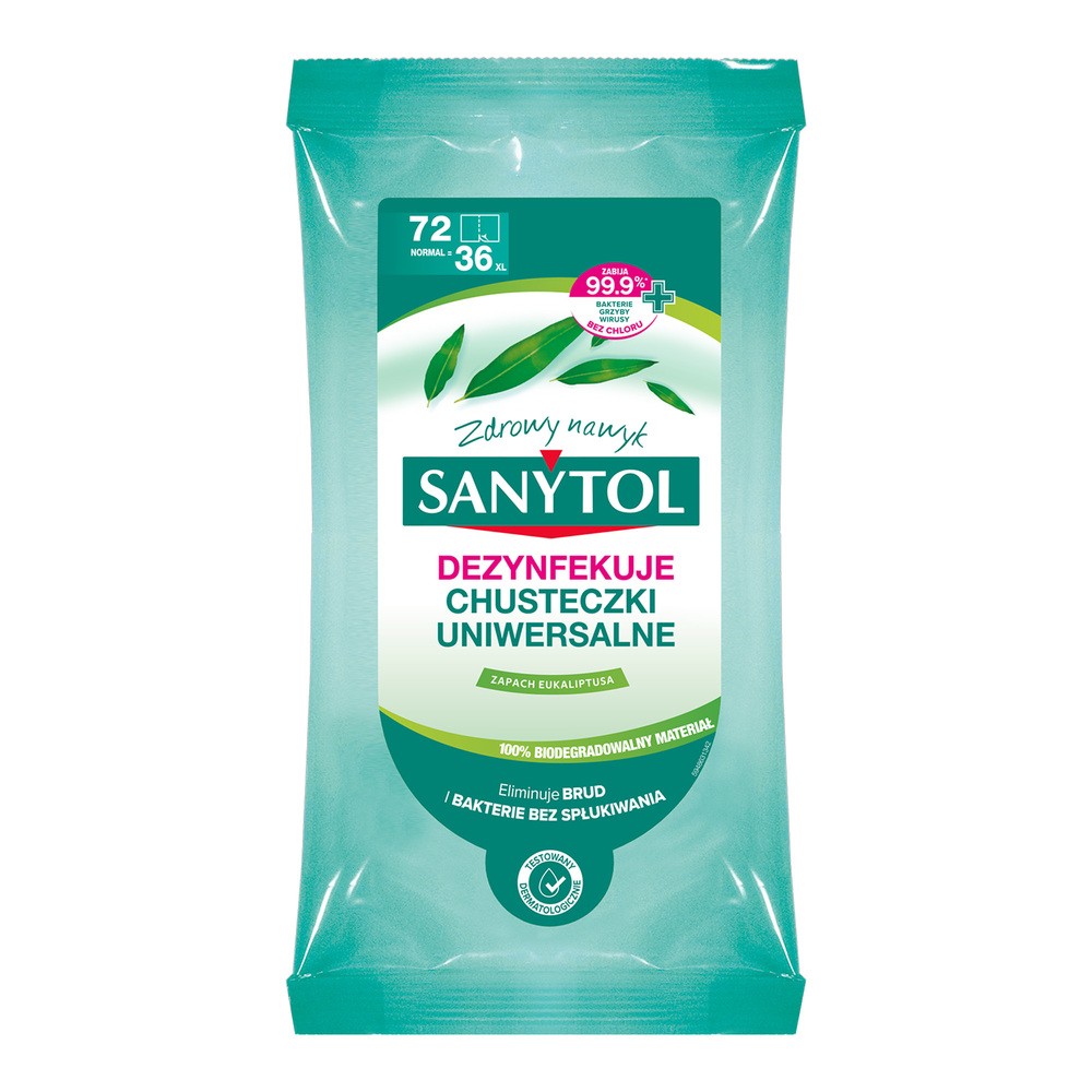 SANYTOL SANYTOL CHUSTECZKI CZYSZCZĄCE I DEZYNFEKUJĄCE