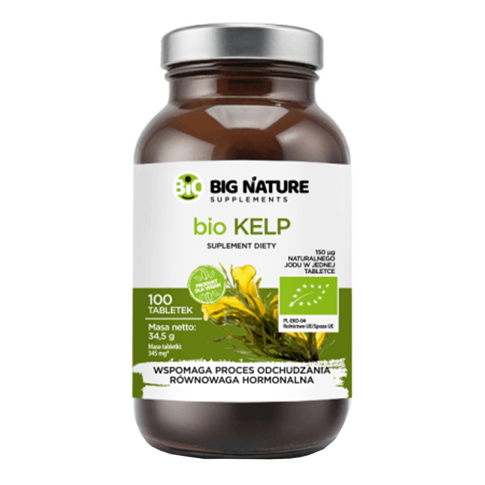 Big Nature Kelp - suplement diety 100 tab. Bio - suplement