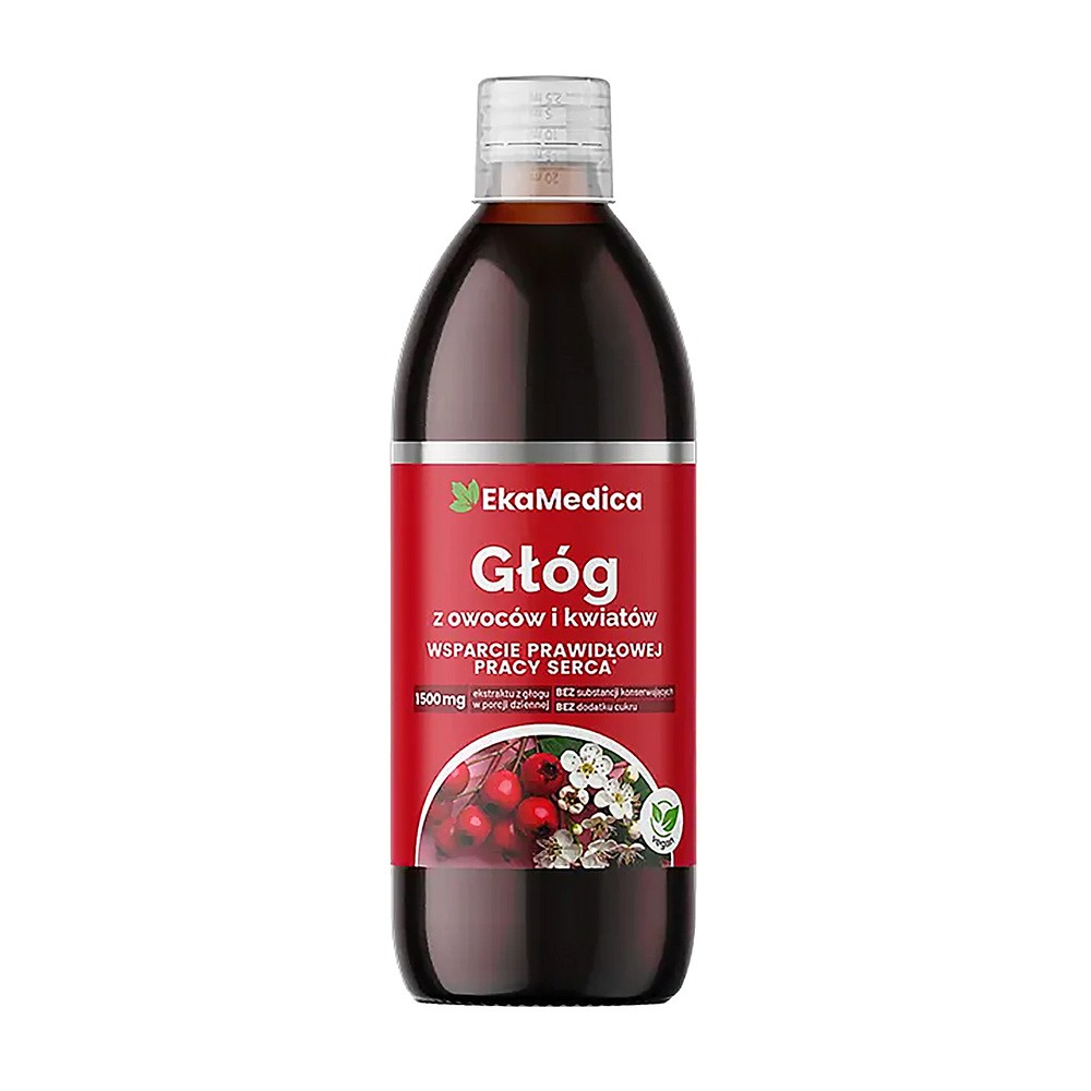 EkaMedica Sok Głóg z owoców i kwiatów, 1000 ml -> Odbiór w Żabce!