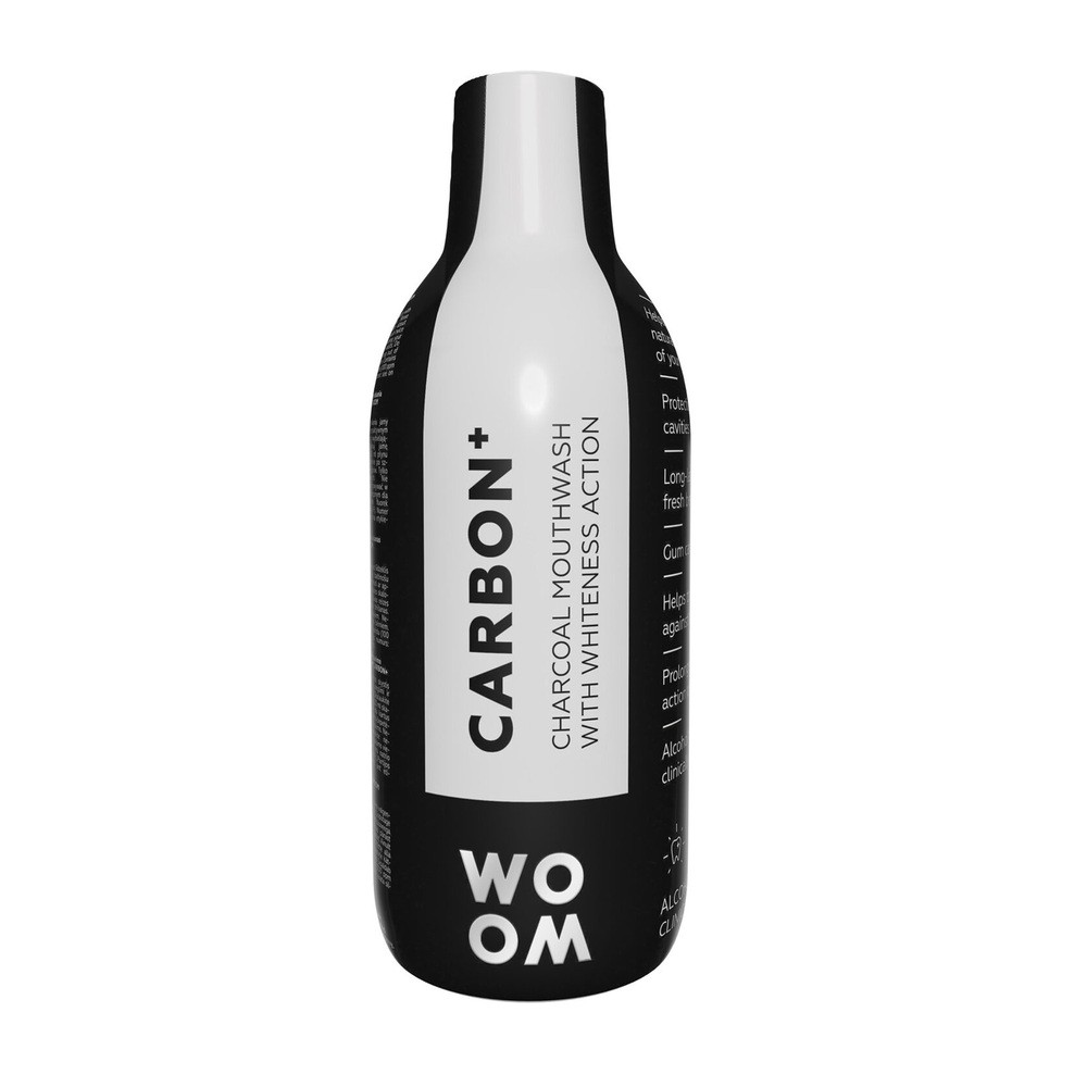 WOOM WOOM CARBON + 500ml - płyn wybielający zęby z aktywnym węglem