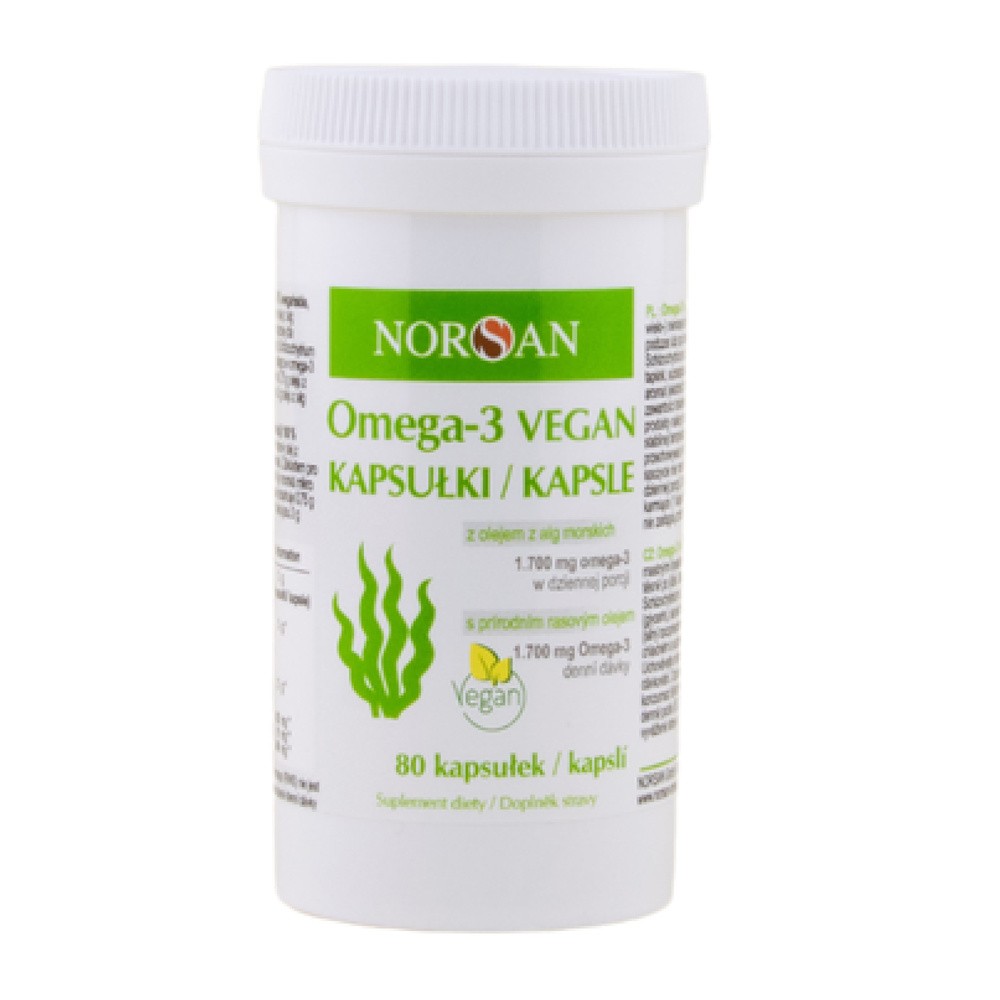 Norsan Omega-3 Vegan, 80 kapsułek