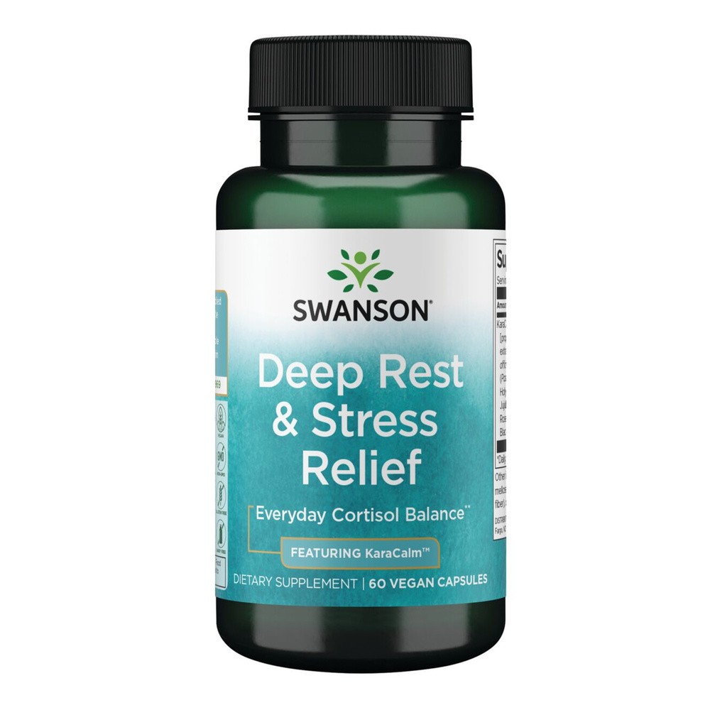 Swanson Deep Rest and Stress Relief Featuring KaraCalm, kapsułki, 60 szt.