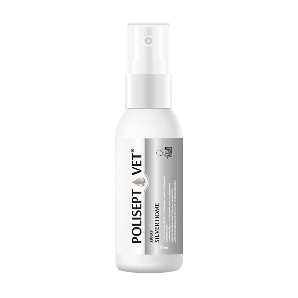 JM SANTE Polisept Vet Spray silver home spray - spray na rany dla psa i kota - 50ml