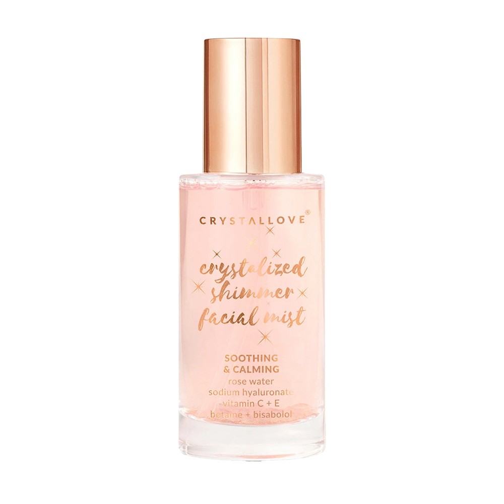 Crystallove, mgiełka do twarzy z kwarcem różowym i różą, 100 ml