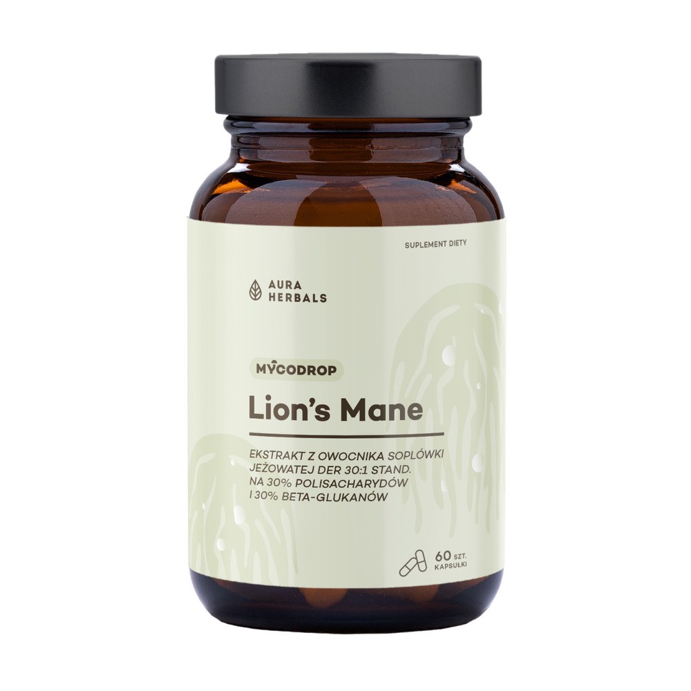 Mycodrop, Lion's Mane 30:1, 30% beta-glukan, kapsułki, 60 sztuk